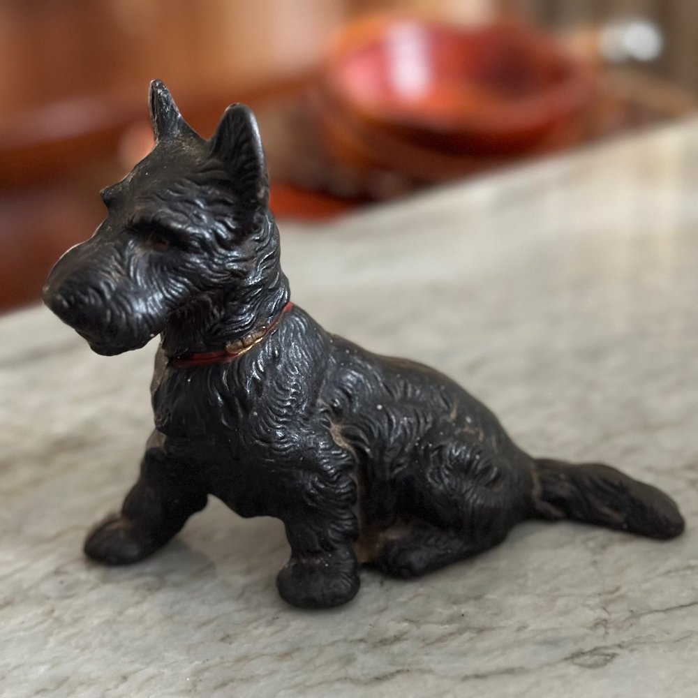1920's CAST IRON SCOTTIE DOG DOORSTOP, PAPER WEIGHT, BOOKEND